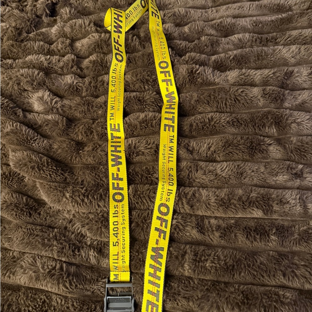 Off-White Vibrant Yellow Strap with Black Buckle